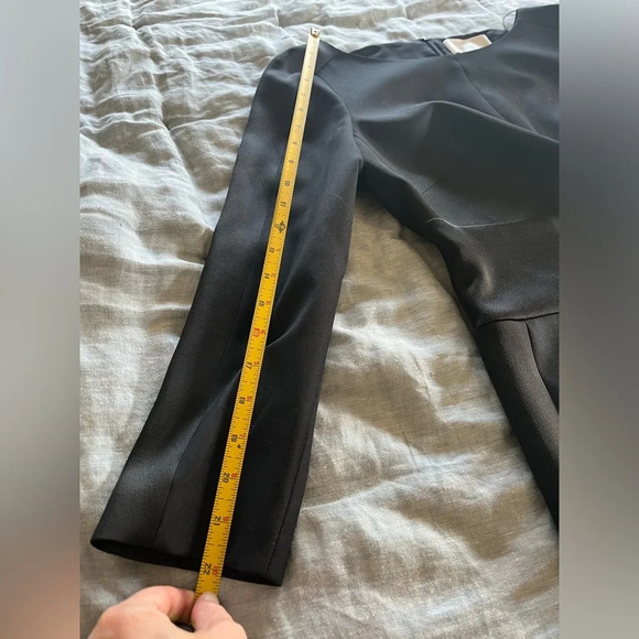 Boss Denalyn Boat Neck Sheath Dress in Size 8 Black 3/4 Sleeves Wool Blend - Picture 6 of 12